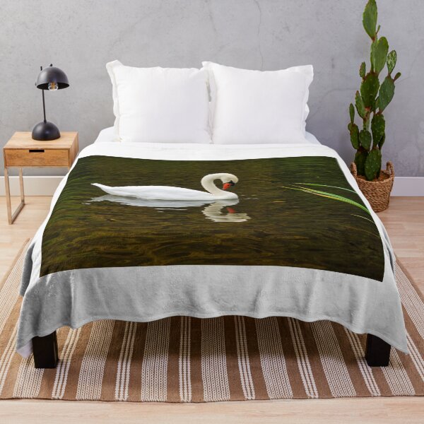 Item preview, White Mute Swan Swimming on the River designed and sold by Dorset Girl.