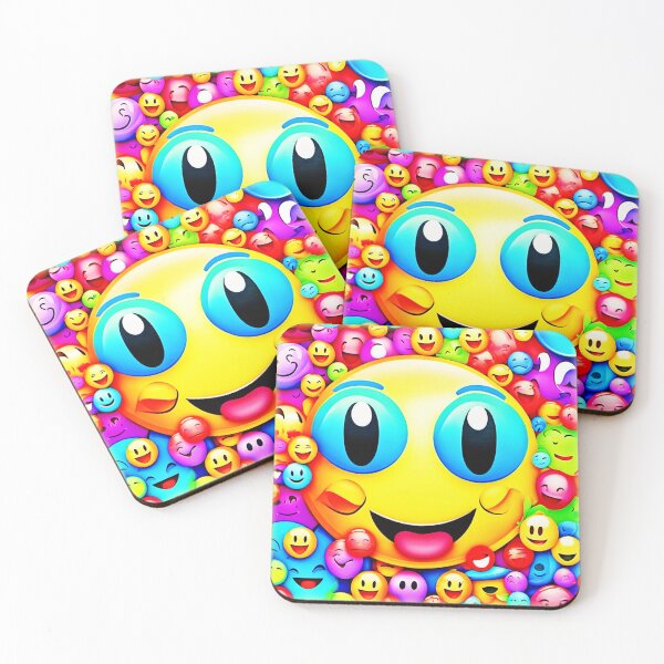 Item preview, Joyful Emoji Art: Colorful Painting designed and sold by Health And Fitness Posts e-Store.