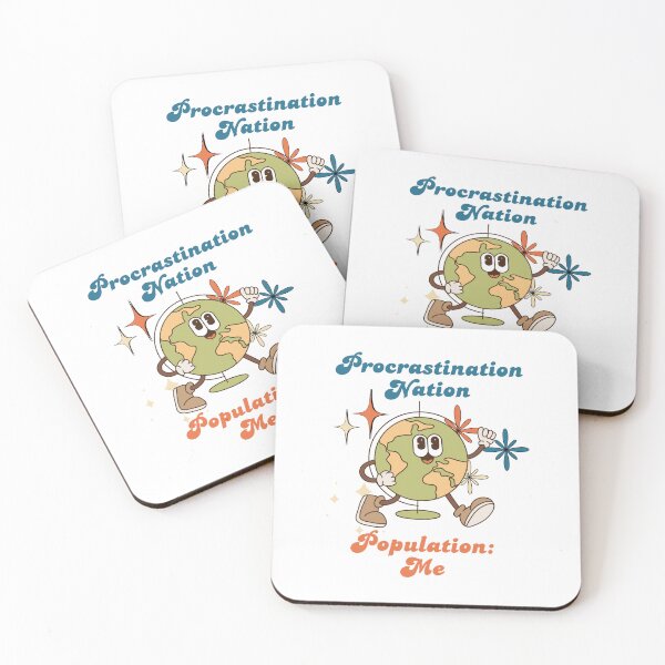 Item preview, Procrastination Nation! Funny Anxiety Retro Design designed and sold by stumblingdesign.