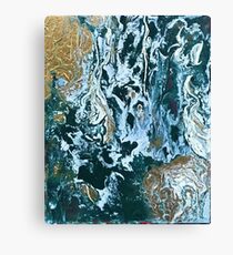 Green Abstract Marble Canvas Print