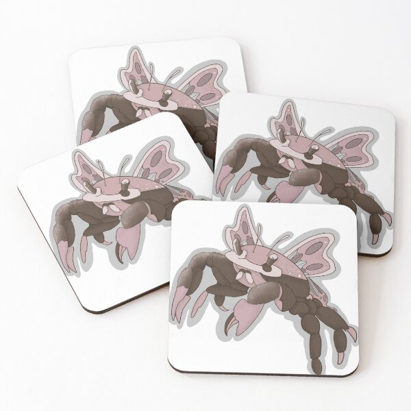 Item preview, Glittery Pink Crab with wings designed and sold by estrogynia.