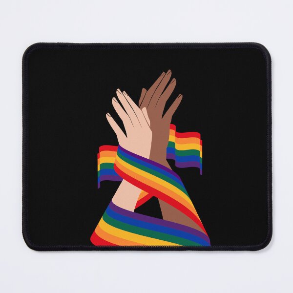 Item preview, LGBTQ+ Black and White Arms with the Rainbow Flag designed and sold by My Kind of Mood.