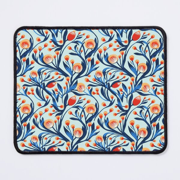 Item preview, Abstract Red Buds & Blue Vines designed and sold by Alfredus.
