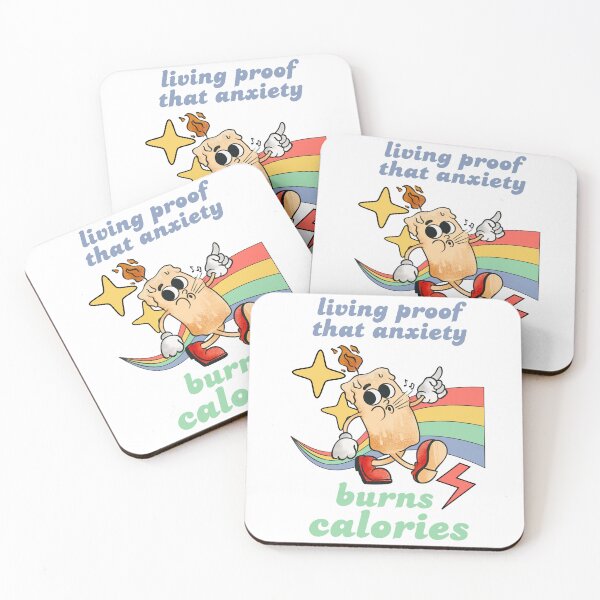 Item preview, Anxiety Burns Calories - Funny Anxiety Retro Humor Design designed and sold by stumblingdesign.