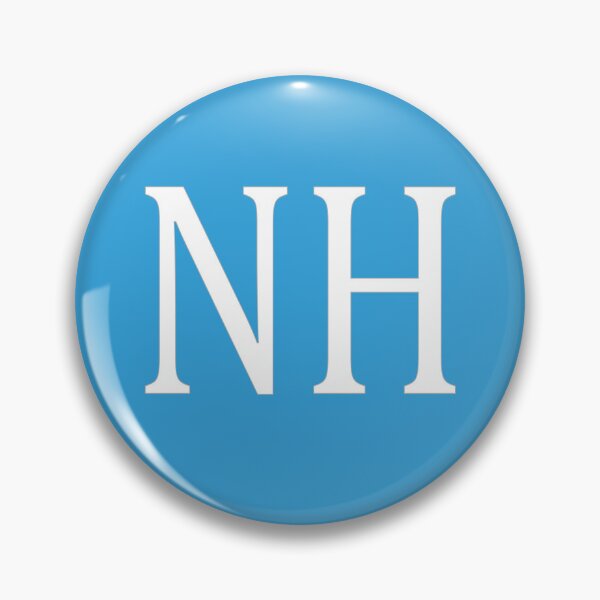 Item preview, NH Initials Monogram Elegant White Letters designed and sold by Jeallan Designs.