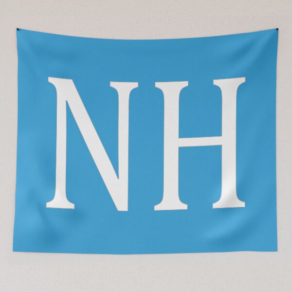 Item preview, NH Initials Monogram Elegant White Letters designed and sold by Jeallan Designs.