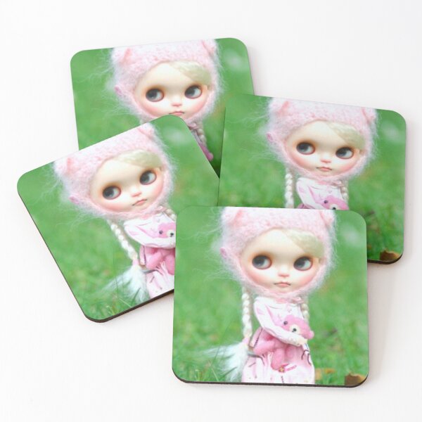 Item preview, Grass pink bear Blythe doll designed and sold by prettyuglyangel.