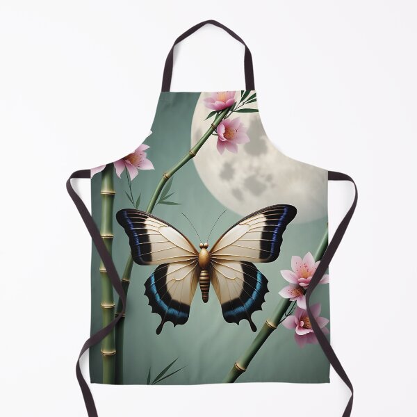 Item preview, A Chinese moon butterfly resting on a bamboo branch designed and sold by IAmagineFR.