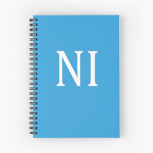 Item preview, NI Initials Monogram Elegant White Letters designed and sold by Jeallan Designs.