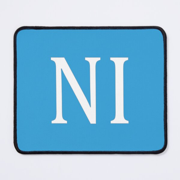 Item preview, NI Initials Monogram Elegant White Letters designed and sold by Jeallan Designs.