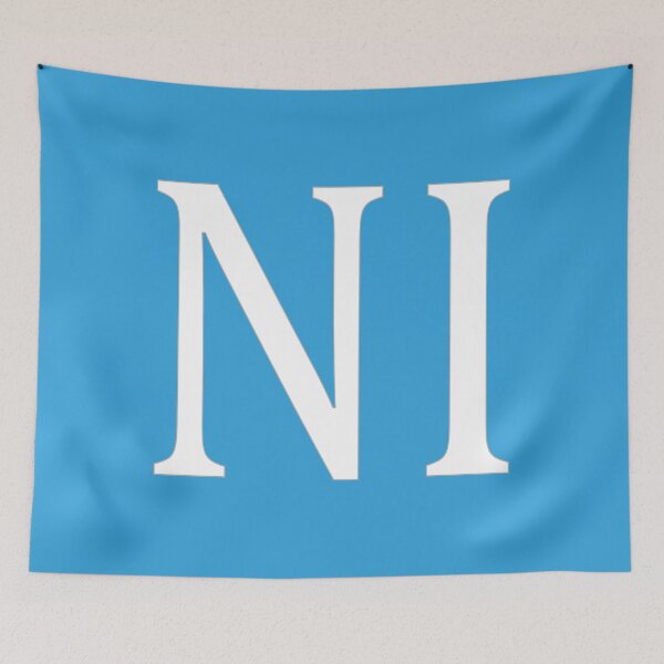 Item preview, NI Initials Monogram Elegant White Letters designed and sold by Jeallan Designs.
