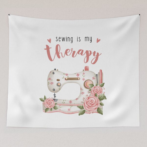 Item preview, Sewing is my therapy Motivation Inspiration flowers designed and sold by AestHenni17.