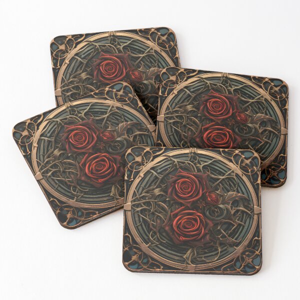 Item preview, Gothic Roses and Vines Design - Unique Floral designed and sold by PandaTShirtShop.