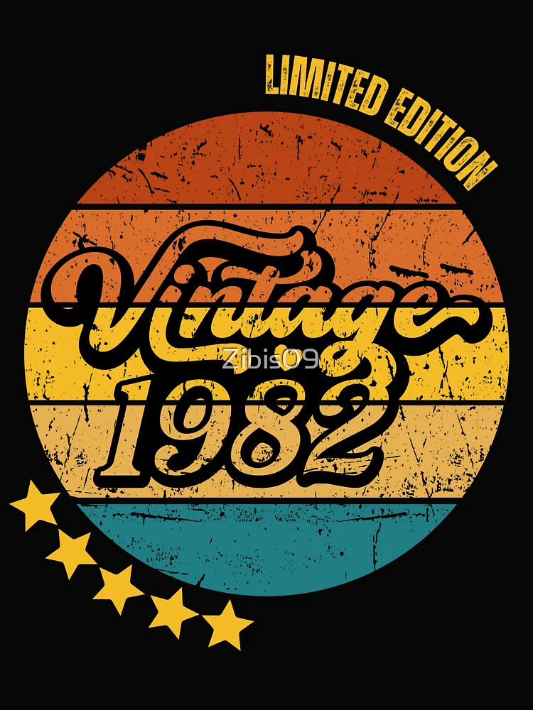 Thumbnail 4 von 4, Boxy T-Shirt, Vintage 1982 Limited Edition Funny Vintage Design T-Shirt 42nd Birthday Gift for Men Women designt und verkauft von Zibis09.