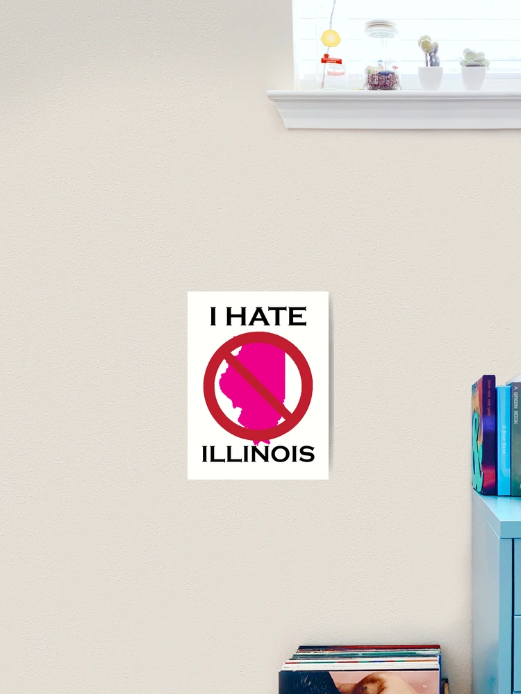 Imagen 2 de 3, Lámina artística con la obra ODIO ILLINOIS, diseñada y vendida por AlexIsOffline.