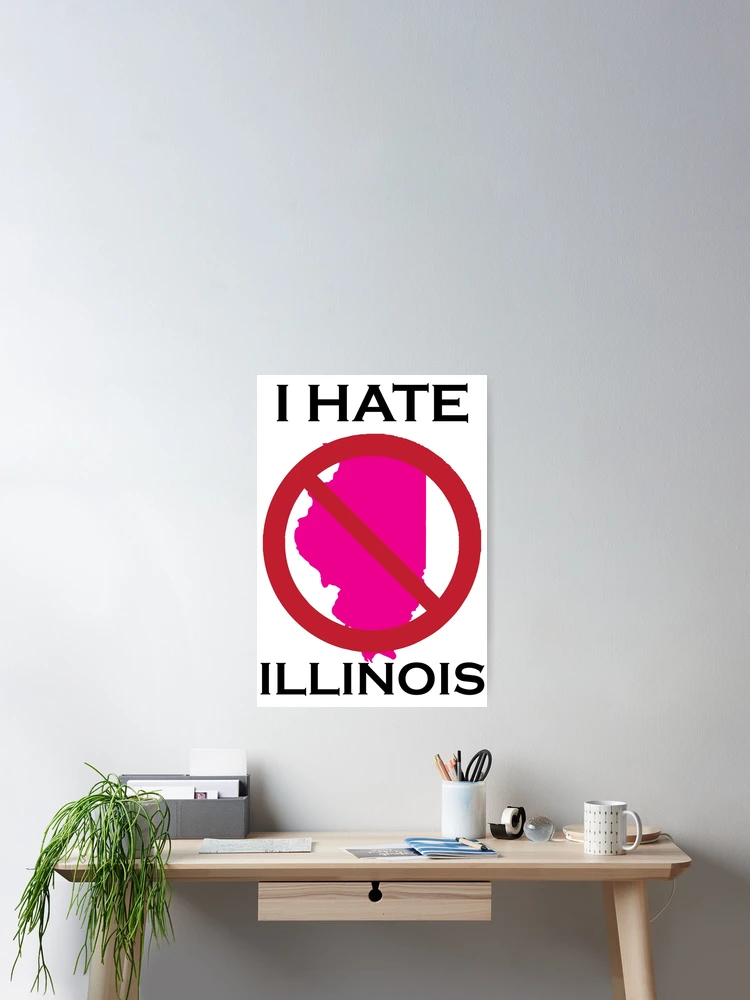 Imagen 2 de 3, Póster con la obra ODIO ILLINOIS, diseñada y vendida por AlexIsOffline.
