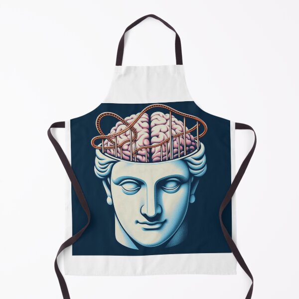 Item preview, greek aesthetic statue with rollercoaster in brain designed and sold by JK-motivation.