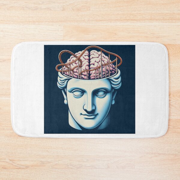 Item preview, greek aesthetic statue with rollercoaster in brain designed and sold by JK-motivation.