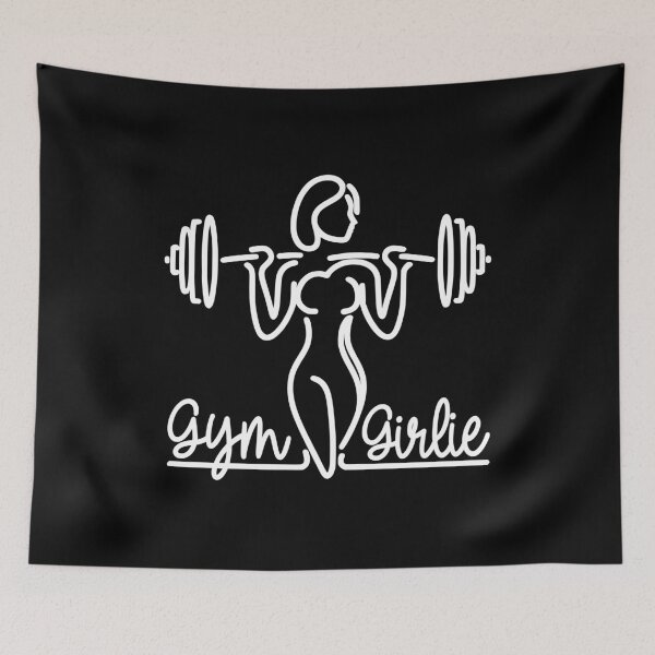Item preview, Gym Girlie. Black And White Women Lifting Line Art designed and sold by PMCreative.
