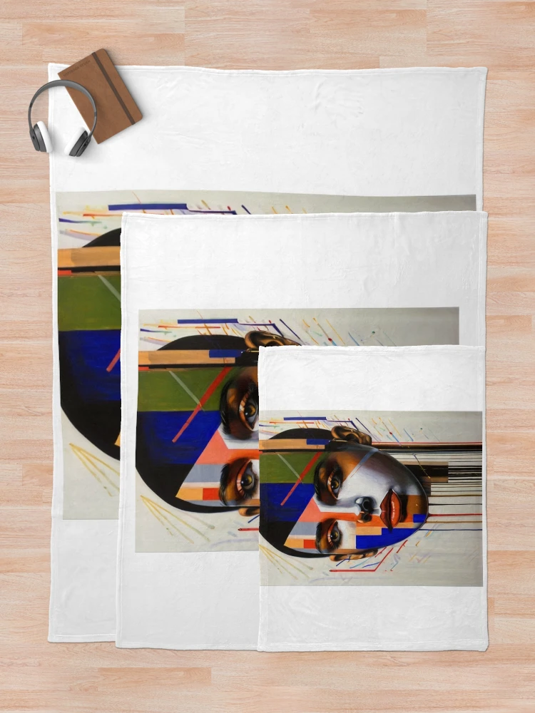 Thumbnail 5 of 6, Throw Blanket, Abstract Realism in Radiant Reverie designed and sold by badjershop.
