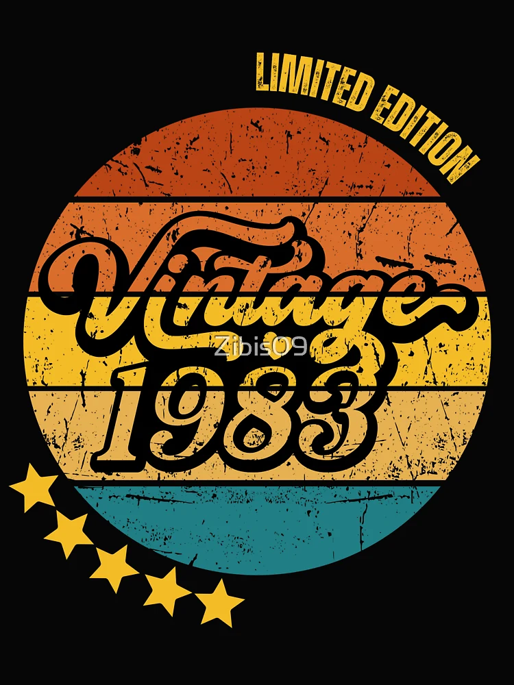 Thumbnail 4 von 4, Boxy T-Shirt, Vintage 1983  Limited Edition Funny Vintage Design T-Shirt 41st Birthday Gift for Men Women designt und verkauft von Zibis09.