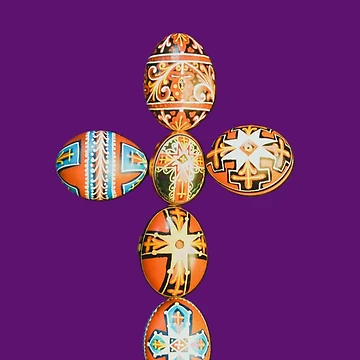 Artwork thumbnail, Pysanky cross by ecce-art