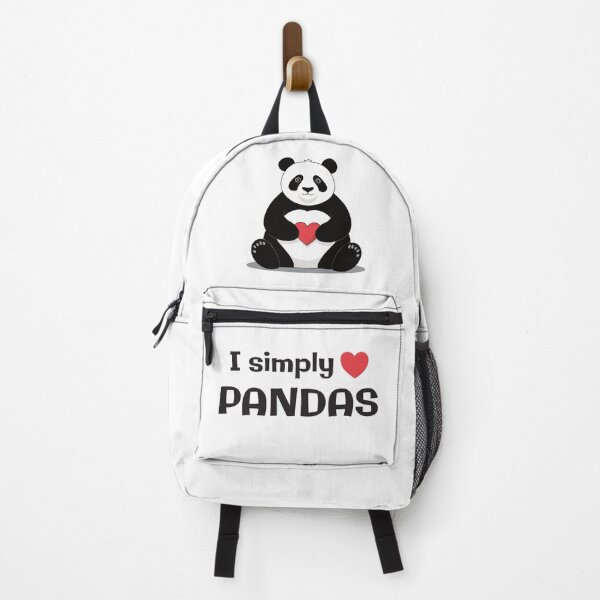 Item preview, Panda with a heart and a text "I simply love pandas" designed and sold by twisted-dot.