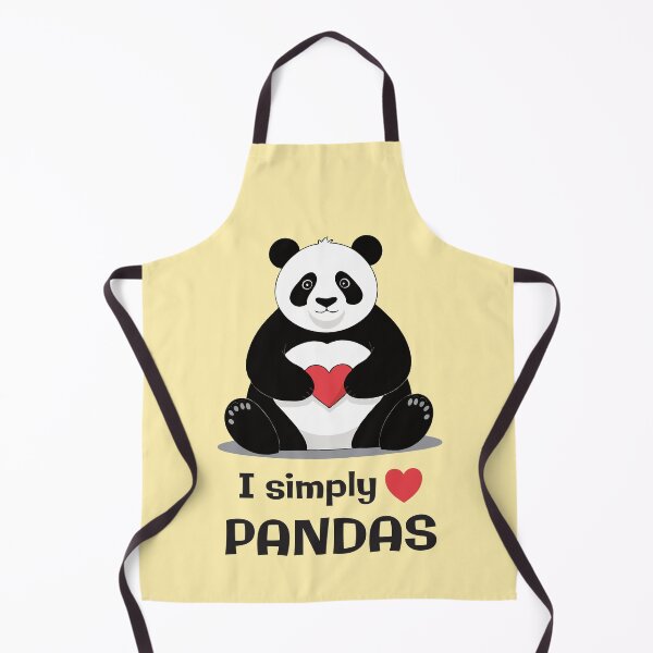 Item preview, Panda with a heart and a text "I simply love pandas" designed and sold by twisted-dot.