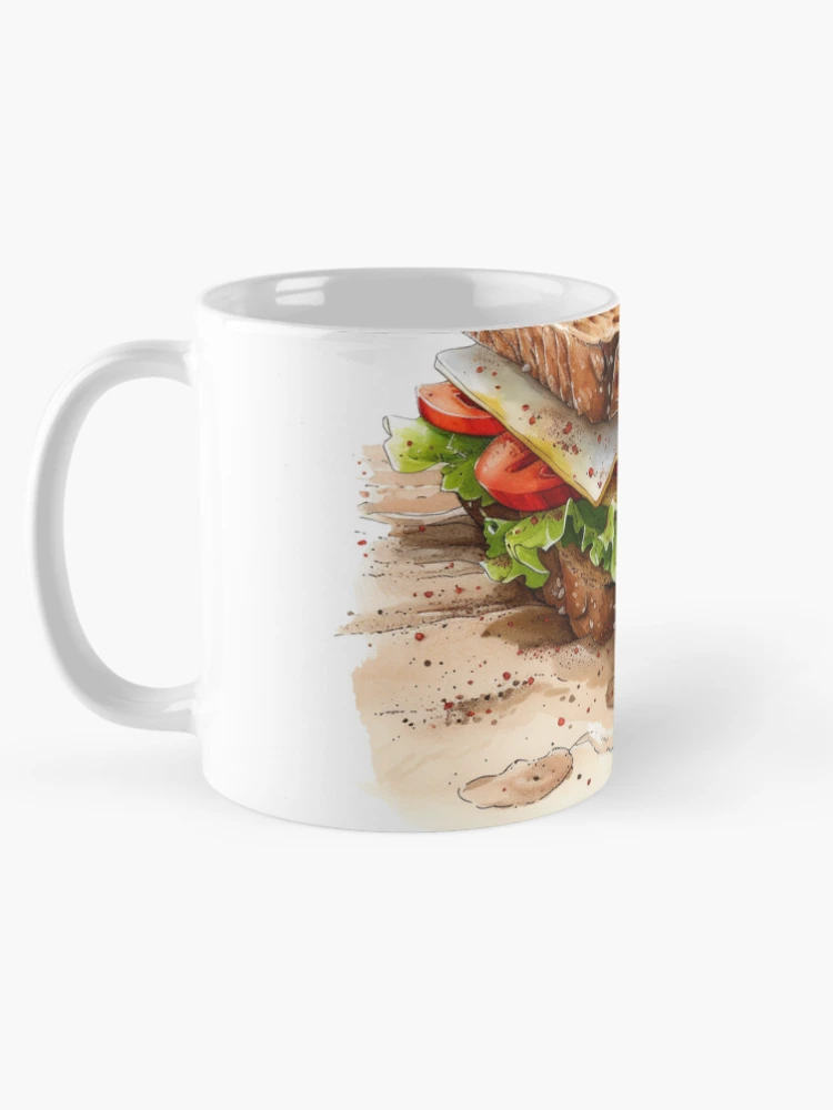 Imagen 5 de 6, Taza de café con la obra Emparedado, diseñada y vendida por Revived Design.
