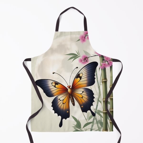 Item preview, A Chinese moon butterfly resting on a bamboo branch designed and sold by IAmagineFR.