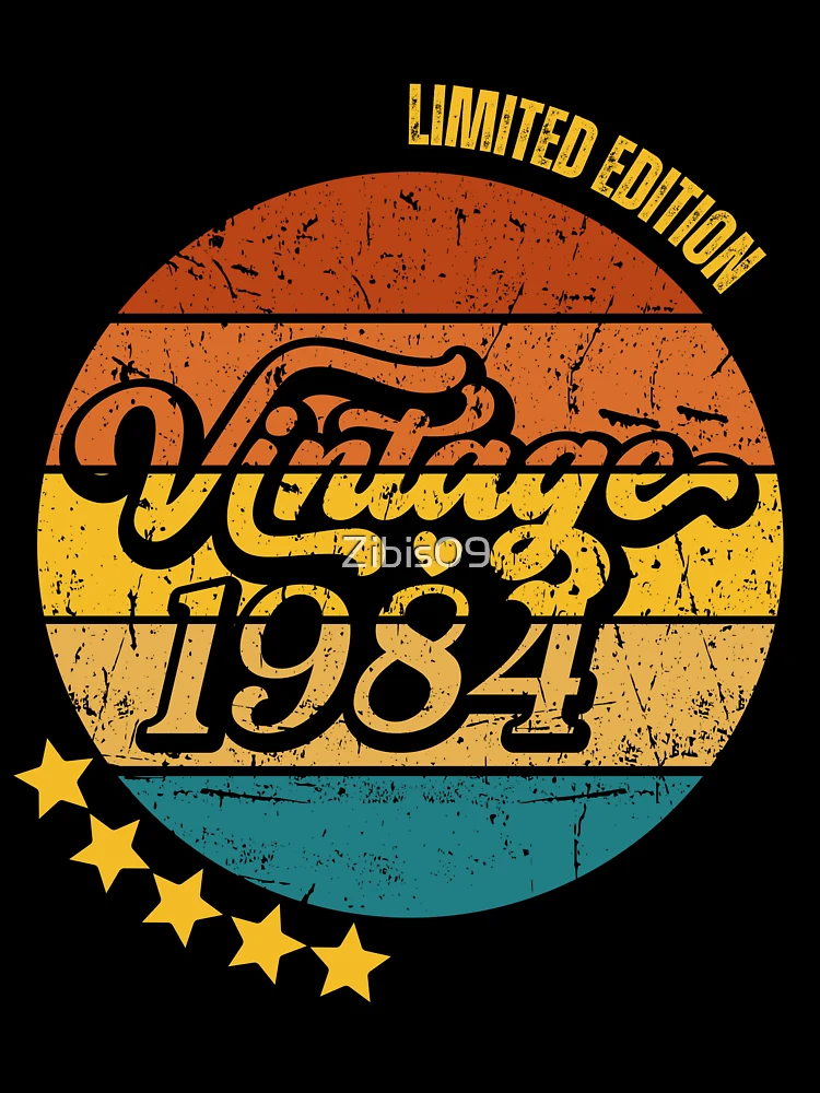 Thumbnail 7 von 7, Oversized T-Shirt, Vintage 1984  Limited Edition Funny Vintage Design T-Shirt 40th Birthday Gift for Men Women designt und verkauft von Zibis09.