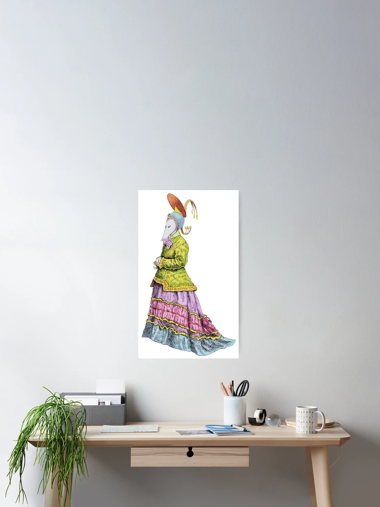 Imagen 2 de 3, Póster con la obra dama extraterrestre, diseñada y vendida por SpaceCatVisions.