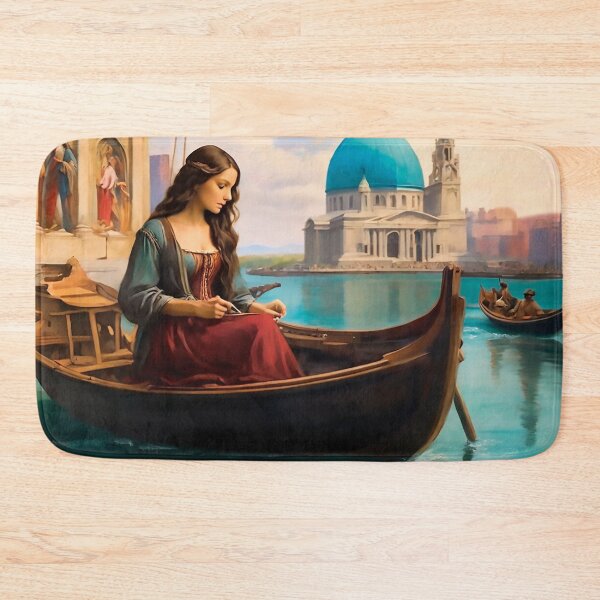 Item preview, DaVinci´s Forgotten Paint of Monalisa in a boat designed and sold by OnlyClassicArt.