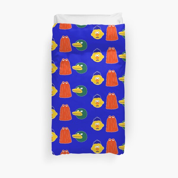 AMARILLO, ROJO, PATO - en azul Funda nórdica