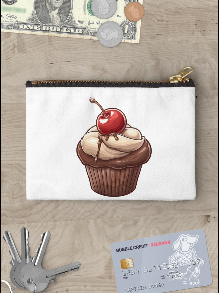 Thumbnail 3 of 4, Zipper Pouch, Chocolate cupcake designed and sold by Revived Design.