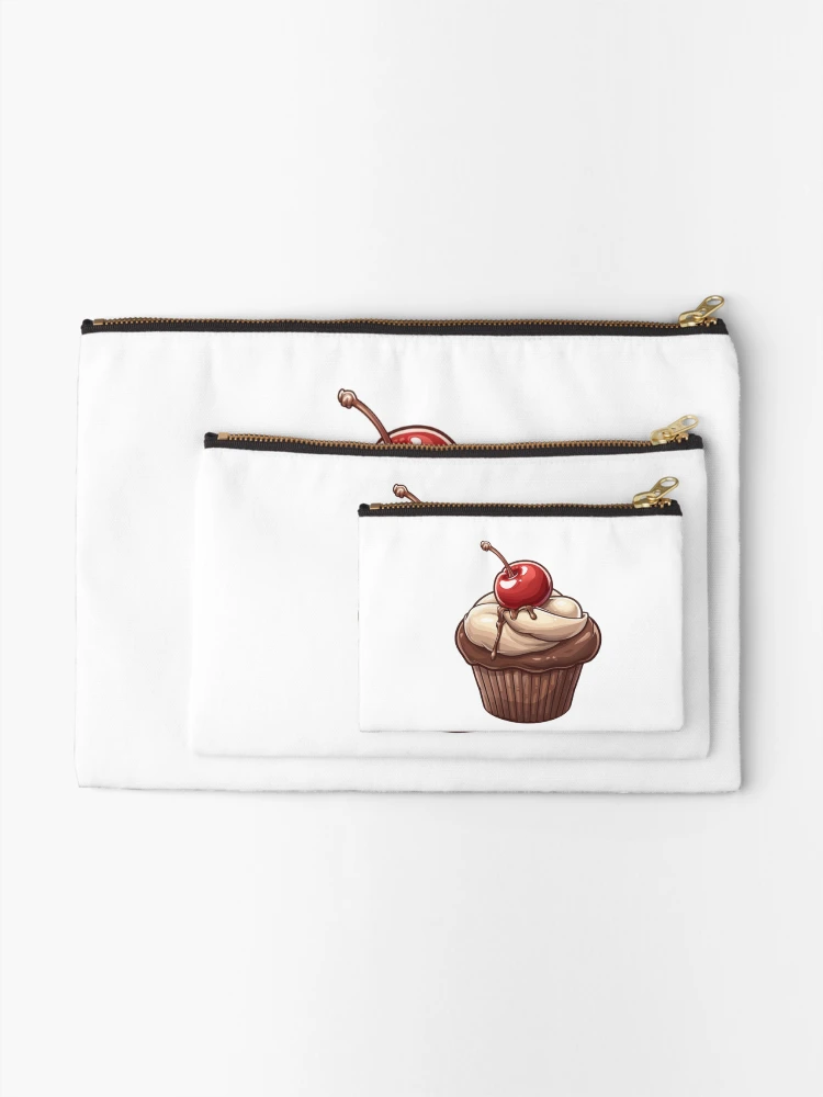 Thumbnail 2 of 4, Zipper Pouch, Chocolate cupcake designed and sold by Revived Design.