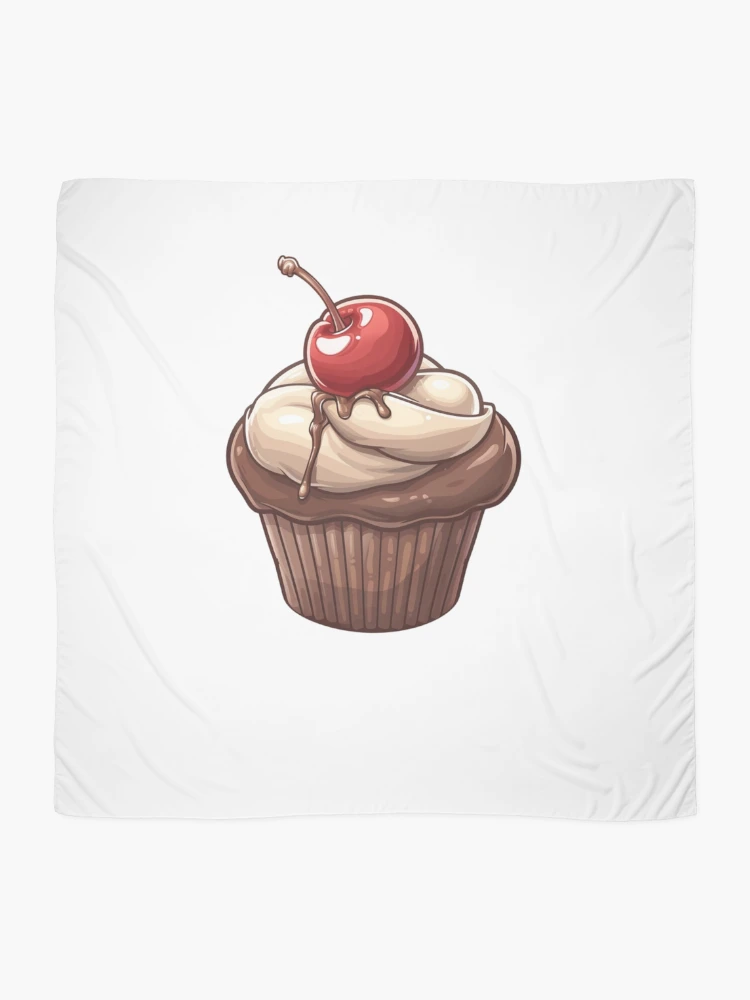 Thumbnail 2 of 3, Scarf, Chocolate cupcake designed and sold by Revived Design.