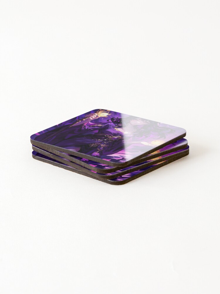 Thumbnail 4 of 5, Coasters (Set of 4), Catgirl Witch designed and sold by ShiroStore.