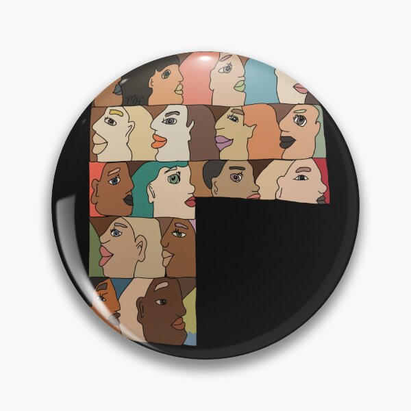 Item preview, Repeating Diverse Colorful Faces designed and sold by meaowl.