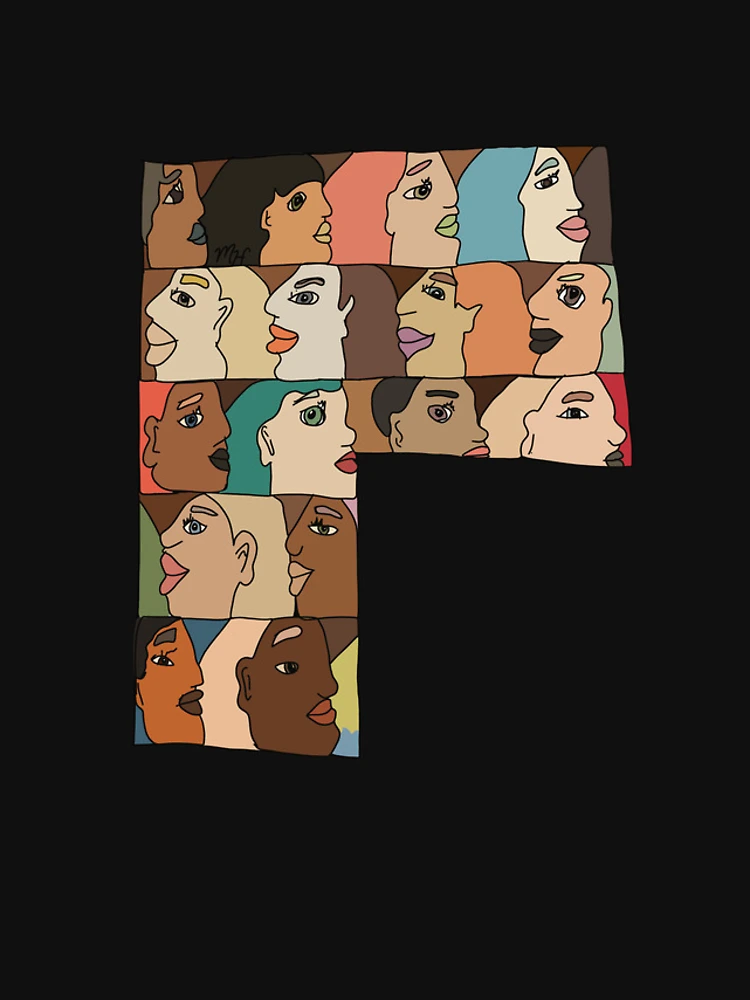 Thumbnail 4 of 4, iPhone Case, Repeating Diverse Colorful Faces designed and sold by meaowl.