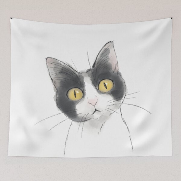 Item preview, Curious cat  designed and sold by RinRiver.