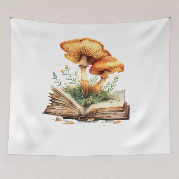 Item preview, Mushroom growing out of a book designed and sold by Revived Design.