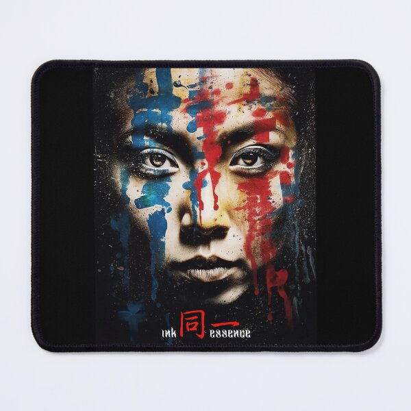 Item preview, Ink Essence - Japanese Aesthetic Surreal Kanji Symbol Painted Face Art 57 designed and sold by MadeByRobots.