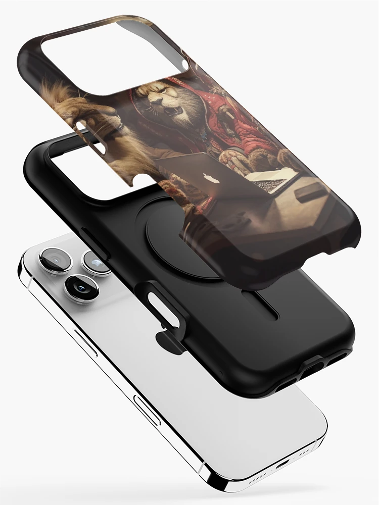 Thumbnail 2 of 4, iPhone Case, Lion Art designed and sold by Obsidian Ink by Wilshire.