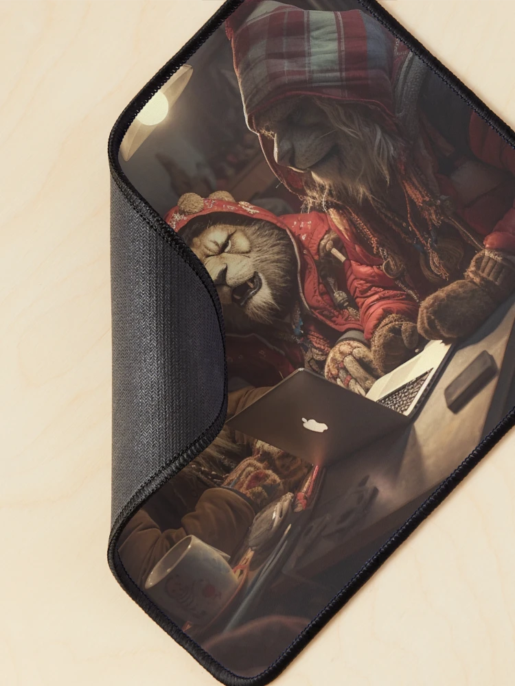 Thumbnail 2 of 5, Mouse Pad, Lion Art designed and sold by Obsidian Ink by Wilshire.