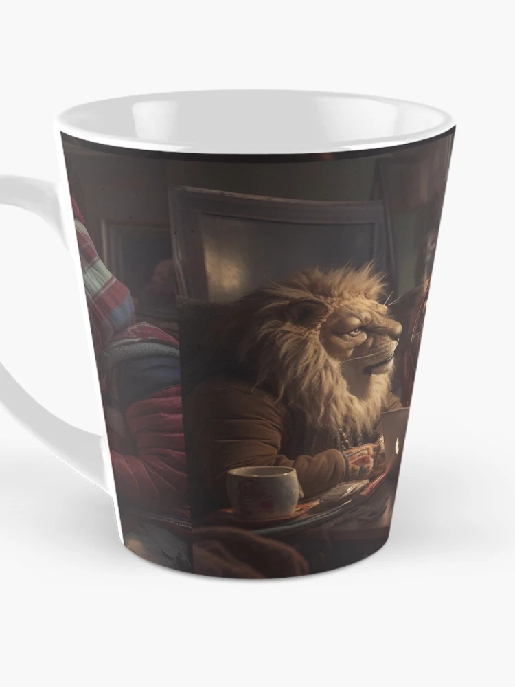 Thumbnail 3 of 4, Coffee Mug, Lion Art designed and sold by Obsidian Ink by Wilshire.