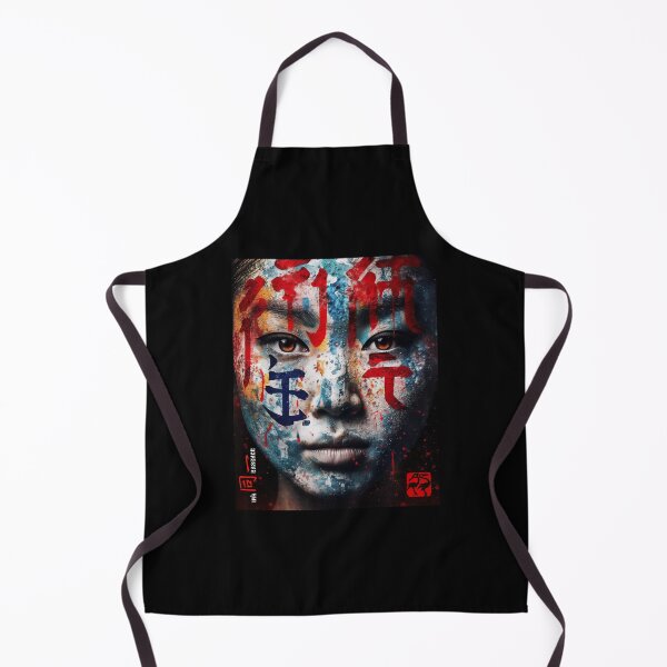 Item preview, Ink Essence - Japanese Aesthetic Surreal Kanji Symbol Painted Face Art 58 designed and sold by MadeByRobots.