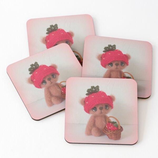 Item preview, Handmade bear from Teddy Bear Orphans, Strawberry Drizzle designed and sold by Teddy Bear Orphans .