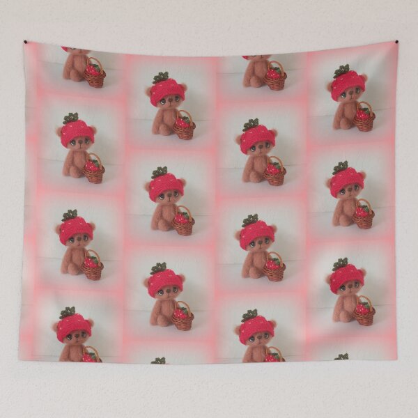 Item preview, Handmade bear from Teddy Bear Orphans, Strawberry Drizzle designed and sold by Teddy Bear Orphans .