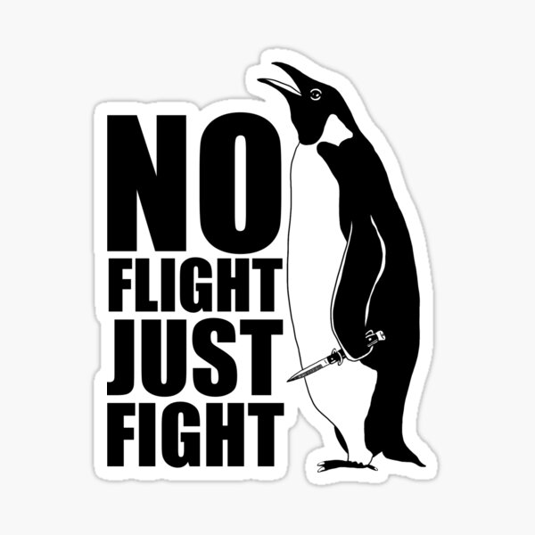 Item preview, No Flight Just Fight Penguin designed and sold by SkinnerOrSaint.